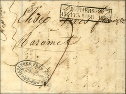 Cachet D'essai Encadré De Février 28 : POITIERS 80 / 15 FEVRIER 1828. - SUP. - R. - Sonstige & Ohne Zuordnung