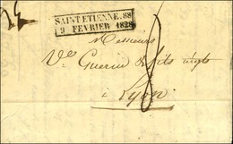 Cachet D'essai Encadré De Février 28 : SAINT ETIENNE 88 / 9 FEVRIER 1828. - SUP. - R. - Autres & Non Classés