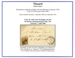 GC 3943 / N° 28 Càd T 23 THOARD (5) 1 JANV. 70 Sur Enveloppe Carte De Visite Pour Volonne. - SUP. - RR. - Other & Unclassified