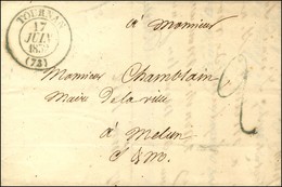 Càd T 13 Bleu TOURNAN (73) Taxe Tampon 2 Bleue. 1852. - TB / SUP. - Autres & Non Classés