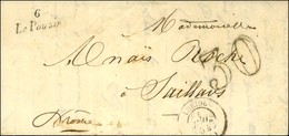 Cursive 6 / Le Pousin Càd T 15 LORIOL (25) 1 JUIL 54, Taxe 30 DT, 1er Jour Du Changement De Tarif. Très Rare Dans Un Bur - Sonstige & Ohne Zuordnung