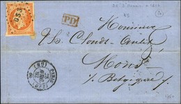 Losange DS3 Romain / N° 16 Càd (GN) PARIS (DS3) 60 Sur Lettre Pour La Belgique. 1862. 1ère Pièce Vue. - TB. - R. - Autres & Non Classés