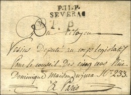P.11.P. / SEVERAC Sur Lettre Pour Paris. A L'arrivée P.P. 1796. - TB / SUP. - Autres & Non Classés