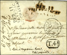 DEB. 11 / SEVERAC / LE CHATEAU + DEB. 11 / VILLEFRANCHE / LAVEYRON + DEBOURSES / CHAMBRE DES DEPUTES Rouge. 1814. Rare A - Other & Unclassified