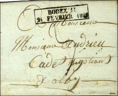 Cachet D'essai Encadré RODEZ 11 / 21 FEVRIER 1828. - SUP. - RR. - Other & Unclassified