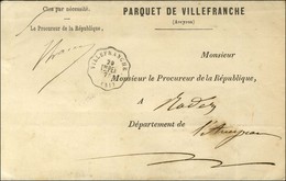 CONV. STAT. VILLEFRANCHE / Tse. PER (11) Sur Lettre En Franchise Pour Rodez. 1875. - SUP. - Other & Unclassified