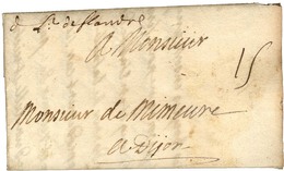 Marque Manuscrite '' De L'Arm De Flandre '' Sur Lettre Avec Texte Daté Au Camp De Fikeslain Le 26 Juin 1705. - TB / SUP. - Marques D'armée (avant 1900)