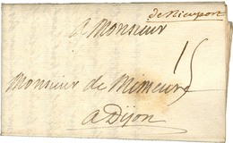 Marque Manuscrite '' De Nieuport '' Sur Lettre Avec Texte Daté Au Camp De Nieuport Le 16 Juillet 1706. - TB / SUP. - R. - Sellos De La Armada (antes De 1900)