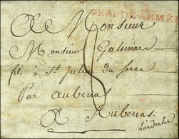 N° 3 / GRANDE ARMEE Rouge Sur Lettre Avec Texte Daté De Passau Le 24 Avril 1806. - TB. - Marques D'armée (avant 1900)