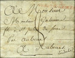 N° 3 / GRANDE ARMEE Rouge Sur Lettre Avec Texte Daté De Passau Le 24 Avril 1806. - TB. - Legerstempels (voor 1900)