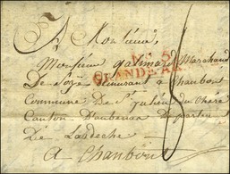 N° 5 / GRANDE ARMEE Rouge Sur Lettre Avec Texte Daté De Passau Le 27 Avril 1806. - TB. - Marques D'armée (avant 1900)