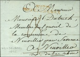 N° 7me / GRANDE ARMEE Rouge Sur Lettre Avec Texte Datée D'Heidelberg Le 7 Janvier 1806. - TB. - R. - Army Postmarks (before 1900)