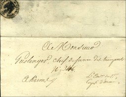 Lettre Avec Texte Daté De Krems Le 1 Août 1809 Signée De L'Ordonnateur Du 11e Corps D'Armée Deschample Adressée Localeme - Marques D'armée (avant 1900)