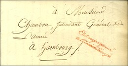 Etat Major Général / De L'armée D'Allemagne Rouge Sur Lettre Adressée En Franchise Par Le Général De Division D'Hastrel  - Marques D'armée (avant 1900)