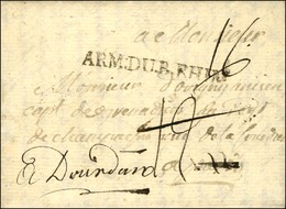 ARM.DU.B.RHIN Sur Lettre Avec Texte Daté Du Camp D'Holber Fladt. 1757. - TB / SUP. - Armeestempel (vor 1900)