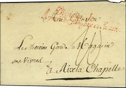 ' Division H / Armée Sambre Et Meuse ' Rouge Sur Lettre Avec Texte Partiel '' Rapport Au 7 Brumaire '' (1796) Adressée A - Marques D'armée (avant 1900)