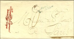 ' Armée / Sambre Et Meuse ' Bleue Sur Lettre Avec Franchise Le Commissaire Du Gouvernement / Dans Les Pays Conquis Rouge - Legerstempels (voor 1900)