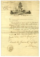 Document à En-tête De L'Armée Du Nord Et De Sambre Et Meuse Daté De Bruxelles Le 21 Ventôse An 3 Et Magnifique Vignette. - Legerstempels (voor 1900)