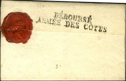 38 / DOLE Rouge Sur Lettre Avec Texte Daté De Dôle Le 26 Germinal An 2 Pour Rennes. Au Verso, DEBOURSE / ARMEE DES COTES - Army Postmarks (before 1900)