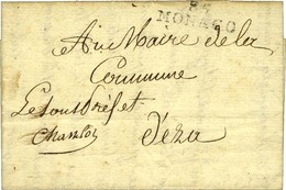 85 / MONACO Sur Lettre Avec Texte Daté Monaco Le 10 Prairial An 11, Adressée En Franchise Avec Paraphe Du Sous Préfet Ch - 1792-1815: Veroverde Departementen