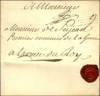 Lettre Avec Texte Daté De Paris Le 9 Mai 1745 Adressée En Franchise '' à L'armée Du Roy '', Au Verso Beau Sceau De Cire. - Civil Frank Covers