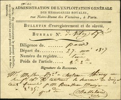 Bulletin D'enregistrement Et De Sureté Daté De Vitry Le François Le 27 Mai 1817. - TB / SUP. - R. - Cartas Civiles En Franquicia