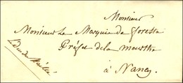 Franchise Manuscrite '' Le Duc De Maillé '' (S. N° 4285) Sur Lettre Avec Texte Daté De Paris 1827. - SUP. - Cartas Civiles En Franquicia