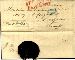 Franchise Manuscrite '' Duc D'Orléans '' (S. N° 4162) Sur Lettre Avec Texte Daté 1829. Au Verso, Beau Cachet De Cire. -  - Cartas Civiles En Franquicia