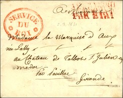 SERVICE / DU / ROI Rouge (S. N° 4680A) Sur Enveloppe Avec Texte Daté De Paris. 1831. - SUP. - Cartas Civiles En Franquicia