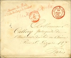 ' Service Du Roi / L'aide De Camp De Service ' Rouge + Càd Rouge MAISON DU ROI / NEUILLY. 1846. - TB / SUP. - R. - Civil Frank Covers