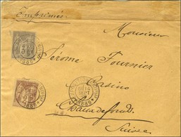 Càd EXPOSITION UNIVelle / 1889 / N° 85 + 87 Sur Imprimé Pour Chaux De Fond. 1889. - TB / SUP. - Cartas Civiles En Franquicia