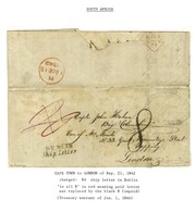 Lettre Avec Texte Daté De Cape Town (Afrique Du Sud) Le 21 Septembre 1842 Pour Londres. Au Recto, Marque Postale DUBLIN  - Otros & Sin Clasificación