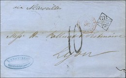 Lettre En Double Port Avec Texte Daté De Yokohama Le 6 Octobre 1868 Pour Lyon, Au Recto Marque D'échange GB / 1 Fr 26 Ta - Other & Unclassified