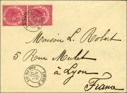 Càd LIGNE N / PAQ. FR. N° 1 / Straits Settlements 4C (2) Sur Lettre Pour Lyon. 1901. - SUP. - R. - Other & Unclassified