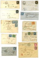 Lot De 15 Lettres + 1 Fragment De 1849 à 1877. - TB. - Colecciones Completas