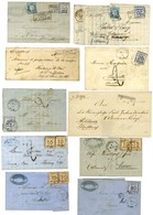 Lot De 10 Lettres D'Alsace Lorraine Dont 2 Affranchissements Mixtes. - TB. - Collections