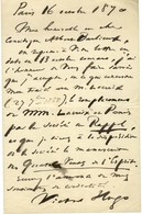 HUGO Victor (1802-1885), écrivain, Homme Politique, De L'Académie Française. - Autres & Non Classés