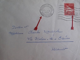 A175 - ✉️ - MARQUE LINEAIRE PAQUEBOT Sur Timbre - CàD : MARSEILLE GARE 21 OCTOBRE 1935 - Correo Marítimo