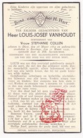 DP Louis J. VanHoudt ° Diest 1884  Boezinge Ieper 1939 X S. Collen - Imágenes Religiosas