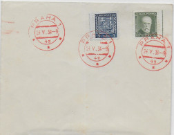 TCHECOSLOVAQUIE - 1934 - LETTRE NON ADRESSE De PRAGUE Avec OBLITERATION ROUGE - Covers & Documents