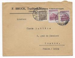 TCHECOSLOVAQUIE - 1937 - ENVELOPPE De TEPLITZ => ROANNE - Cartas & Documentos