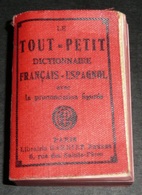 Rare Ancien Livre Miniature, Le Tout-Petit Dictionnaire GARNIER 1960's Français-Espagnol - Dictionaries