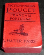 Rare Ancien Livre Miniature, Dictionnaire, Dictionnaires HATIER 1960's Français-Portugais POUCET - Dictionnaires