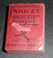 Rare Ancien Livre Miniature, Dictionnaire, Dictionnaires HATIER 1960's Anglais-Français, Poucet - Dictionnaires