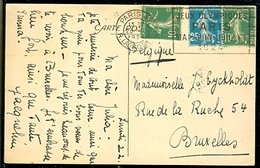 FRANCE Olympic Machine Cancel Paris 47 R. LA BOETIE On Very Nice Postcard Send To Belgium - Sommer 1924: Paris