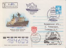 Russia 1988 Atomic Icebreaker Registered Cover Murmansk Ca 25.04.90 (40497) - Polar Ships & Icebreakers