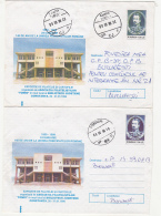 ERRORS, DIFFERENT COLOURS, PRINCE AL.I. CUZA, UNION, COVER STATIONERY, ENTIER POSTAL, 2X, 1999, ROMANIA - Variétés Et Curiosités