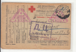 PRISONER OF WAR MAIL, SENT FROM CAMP KAMIANETS-PODILSKYI, WW1, RED CROSS, CENSORED VIENNA, POSTCARD, 1917, RUSSIA - Briefe U. Dokumente