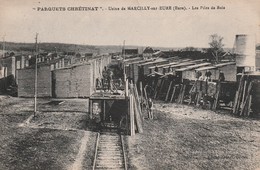 27 Marcilly Sur Eure. Usine Parquets Chretinat. Les Piles De Bois - Marcilly-sur-Eure