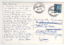 Beau Timbre , Stamp Et Belle Oblitération Sur CP , Carte , Postcard Pour La France Du 22/07/1959 - Briefe U. Dokumente